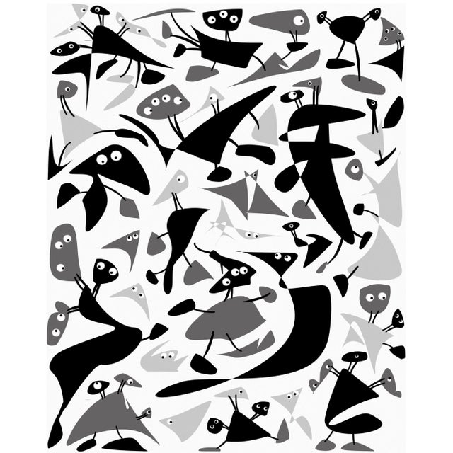 11x14 Mars Series "The Market" Alien Figures Print For Sale