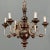 Italian Italian Silver Leaf Wood and Iron Six-Arm Chandelier For Sale - Image 3 of 8