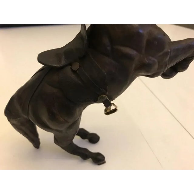 Wood Leather Horse Figurine, 1950s For Sale - Image 7 of 18