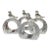 1980s Vintage Lead Crystal Byrdes Napkin Rings Set of 4 West Germany For Sale
