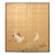 Mid 20th Century Japanese Showa Two Panel Screen Egrets in Grass For Sale