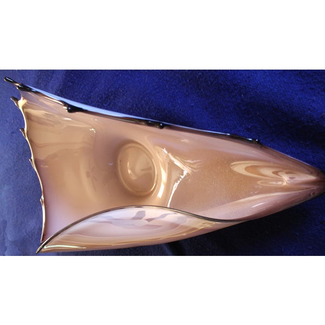 17" Nautical-Style Hand Blown 3-Lb Centerpiece Art-Glass Conch For Sale - Image 9 of 14