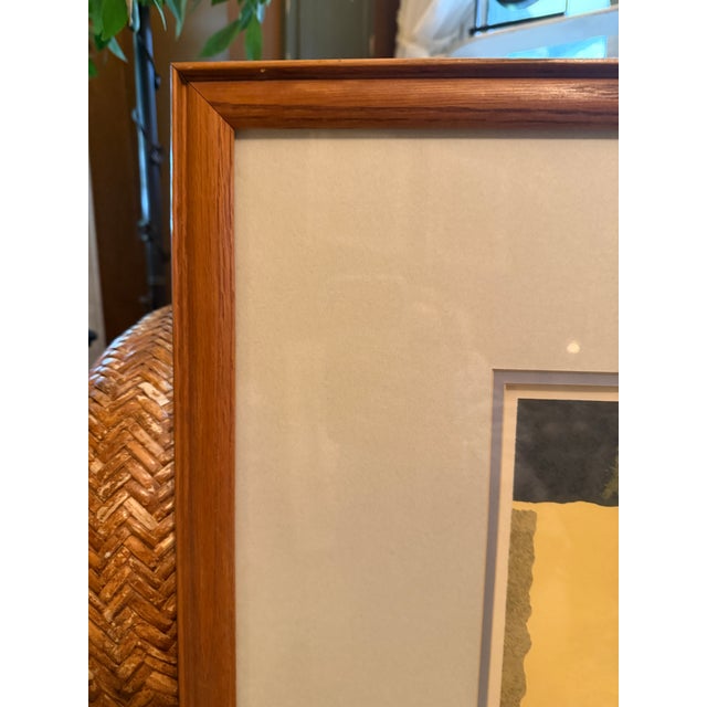 Vintage Abstract Screenprint Reflections by the Pool Signed Limited Edition 9/29 Framed For Sale - Image 10 of 10