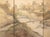 1960s 1960s Shōwa Era Japanese Byobu Screen, "Mountain Landscape With River and Bridge" For Sale - Image 5 of 18