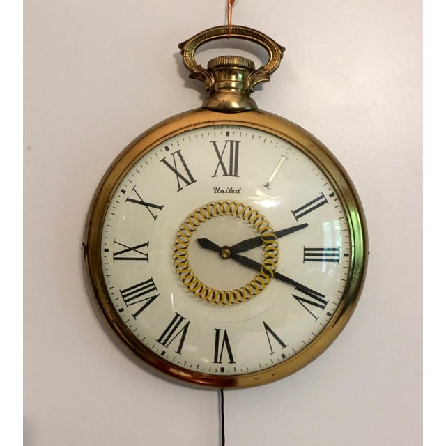 MidCentury United Pocket Watch Wall Clock Chairish