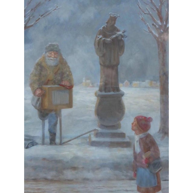 Joseph Otto Flatter, Walk in the Park, 1960s, Watercolor on Paper, Framed For Sale - Image 12 of 13