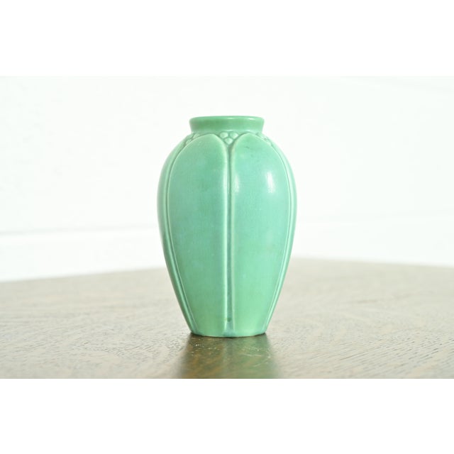 Art Deco Rookwood Pottery Arts & Crafts Glazed Ceramic Art Pottery Vase, 1936 For Sale - Image 3 of 10