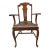 1916 Sikes Furniture Walnut & Leather Upholstered Seat Armchair For Sale