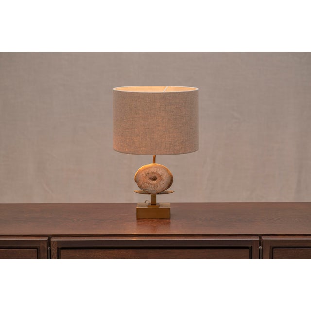 Hollywood Regency Table Lamp with Geode by Willy Daro, 1970s For Sale - Image 9 of 9