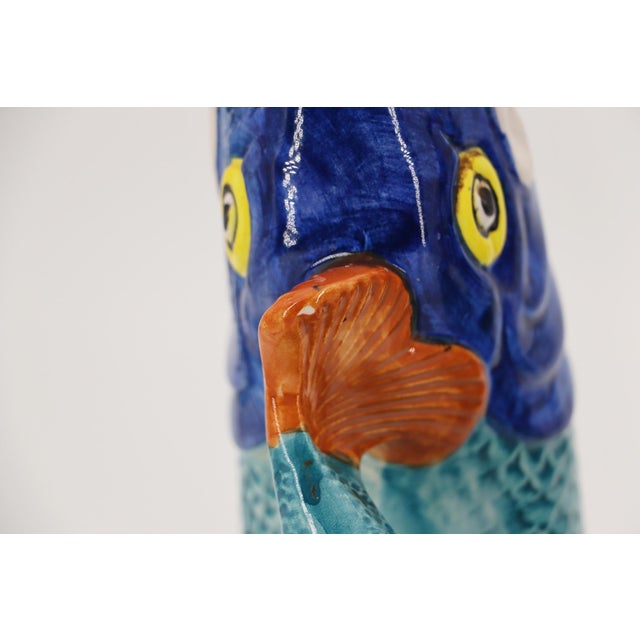 Antique Portuguese Palissy Ware Set of Two Gurgle Jugs, Pitcher, Earthenware For Sale - Image 13 of 18