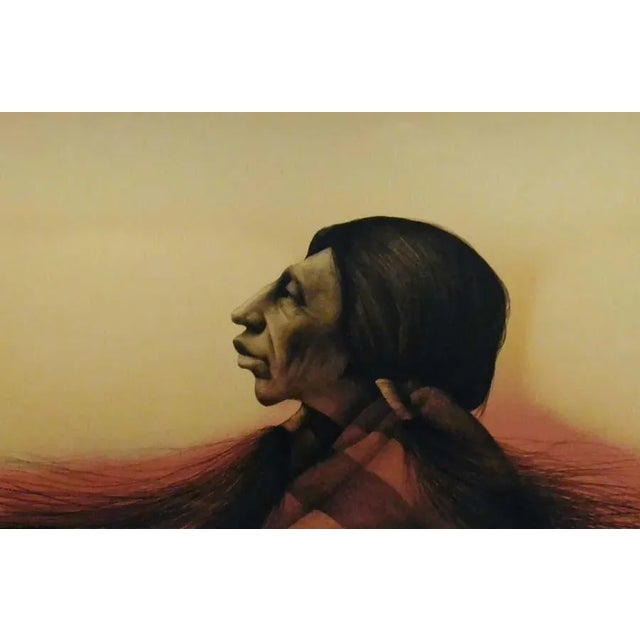 Impressionist 1980s Frank Howell Sky Prophet Hand Signed Original Lithograph For Sale - Image 3 of 7