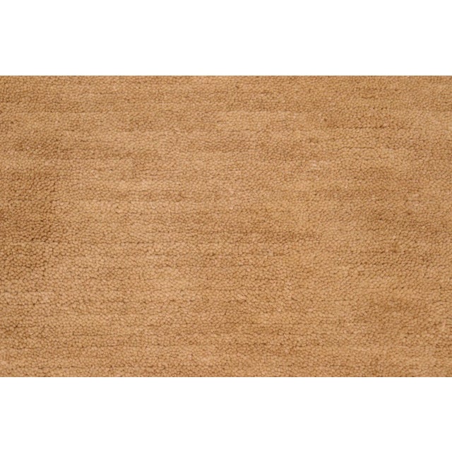 1980s 1980s Nepalese Alise Tan/Green Wool Rug - 6'2'' X 9'1'' For Sale - Image 5 of 10