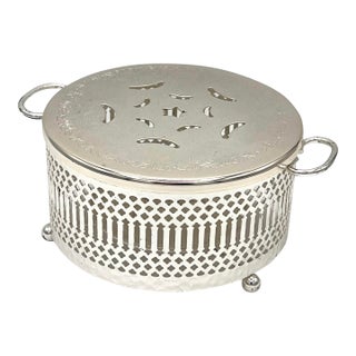 Victorian Silver Plated Candle Holder For Sale