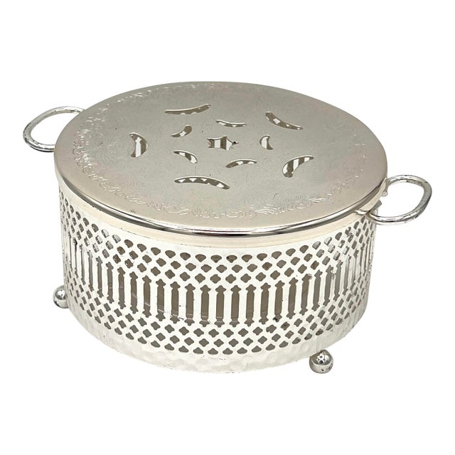 Victorian Silver Plated Candle Holder For Sale