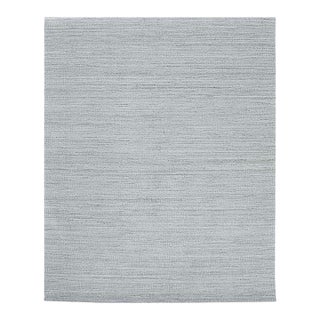 8x10 Ivory Handmade Wool Subtle Textured Weave Geometric Modern Carpet Rug For Sale