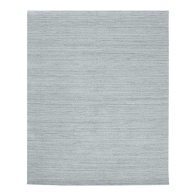 8x10 Ivory Handmade Wool Subtle Textured Weave Geometric Modern Carpet Rug For Sale