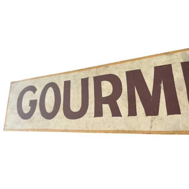 Ralph Lauren Vintage Hand-Painted Double-Sided "Gourmet Coffee" Sign For Sale - Image 4 of 6