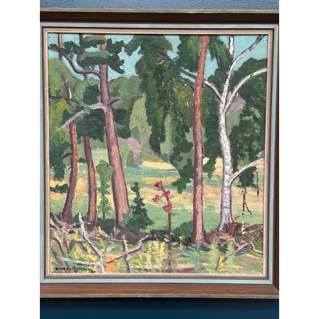 Bertil Lundgren, Forest, 1949, Oil on Panel, Framed For Sale - Image 4 of 18