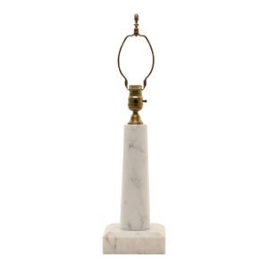 Small Vintage Carrara Marble Column Lamp
