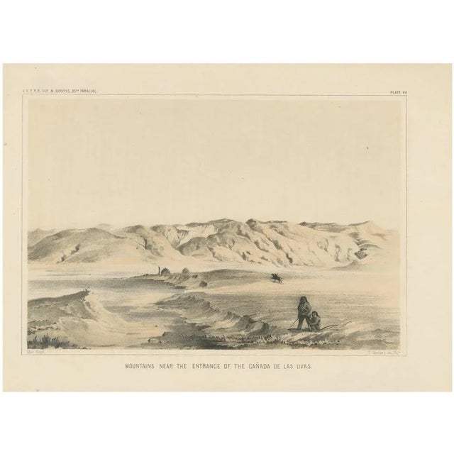 California's Mountains Near Canada De Las Uvas, 1856, Tinted Lithograph For Sale - Image 11 of 11