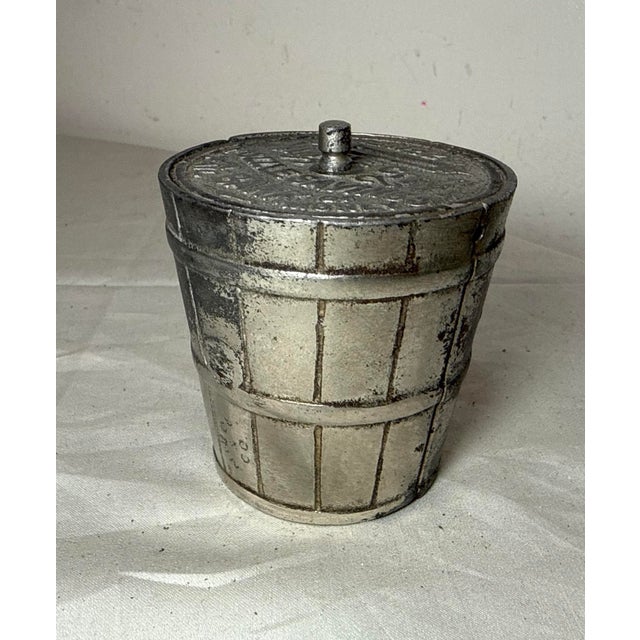 19th Century Antique 1800's Cast Iron White City Puzzle Savings #2 Deposit Pail Still Bank For Sale - Image 5 of 8