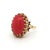 1950s 18k Yellow Gold Coral Ring, Size 6.5 For Sale In Lexington, KY - Image 6 of 11