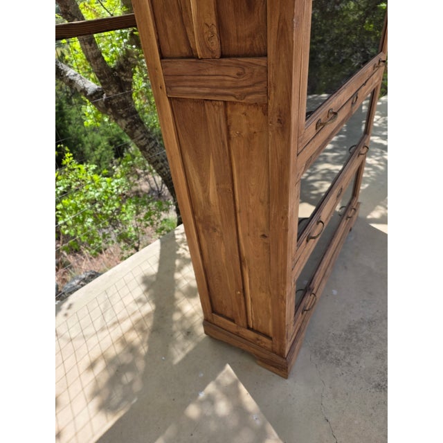 Wood Bookcase Mercantile Collector Display Case Two Available For Sale - Image 7 of 12