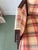 Textile Vintage Madras Plaid Silk Upholstered Accent Chair Made by Owners Select HighPoint North Carolina, Pink Plaid Silk Chair Custom Made For Sale - Image 7 of 18
