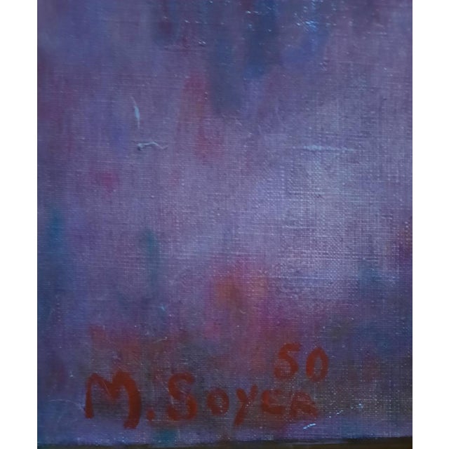 Realism Moses Soyer (1899-1974) Original Oil Painting "Dancers " For Sale - Image 3 of 4