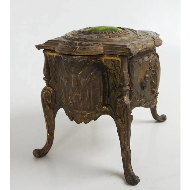 Antique Regency Style Gilt Brass Jewelry Box For Sale In Seattle - Image 6 of 9