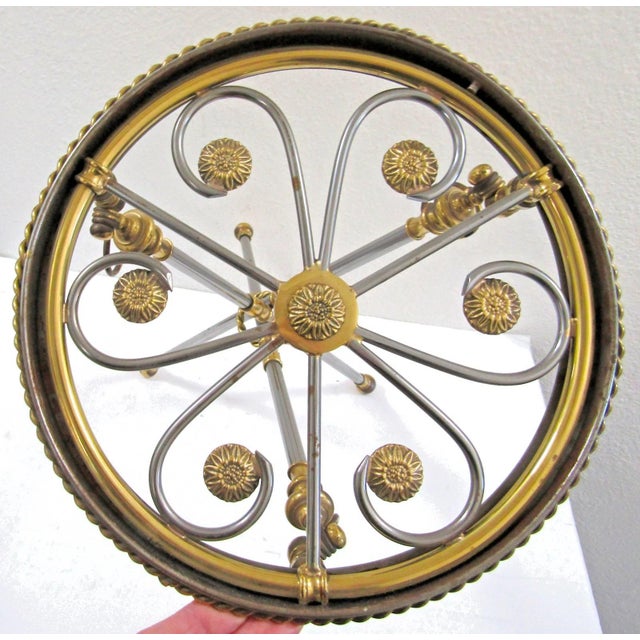 Italian Neoclassical Tripod Drinks Table Nickel and Brass 20th Century For Sale - Image 10 of 18