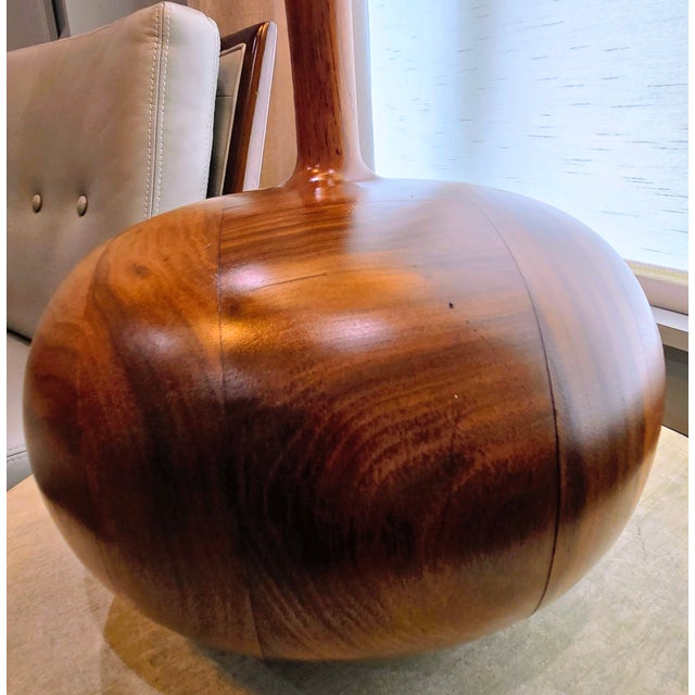 1960s 1960s Large Light House Lamp & Shade Co. Walnut Table Lamp – 32.5" Mid-Century Modern Los Angeles For Sale - Image 5 of 12