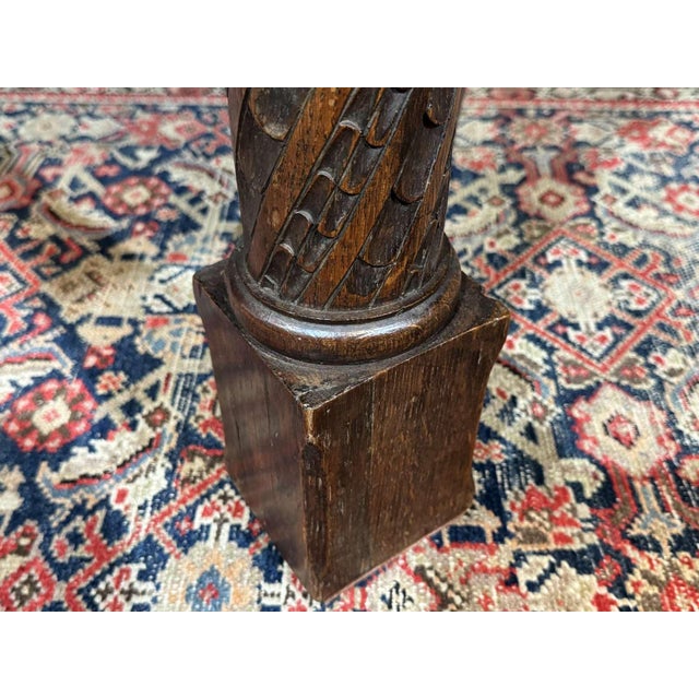 Extendable Oak Table with Gothic Decoration, 1930s For Sale - Image 10 of 18