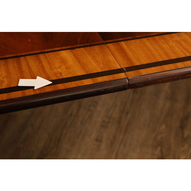 Brown Baker Stately Homes Mahogany Double Pedestal Extendable Dining Table For Sale - Image 8 of 18
