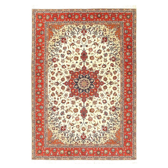 2020s Ivory Tabriz Silk & Wool For Sale - Image 4 of 4