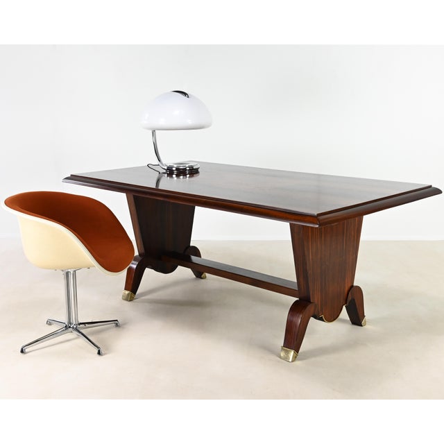 1930s Vintage French Art Deco Rosewood Dining Table, 1930 For Sale - Image 5 of 17