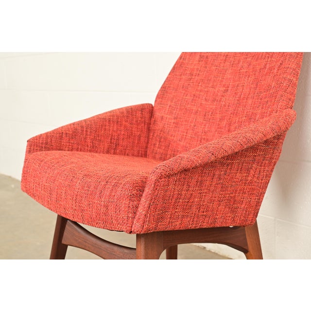 Adrian Pearsall for Craft Associates Mid-Century Modern High Back Dining Chairs, Set of Four For Sale - Image 9 of 13