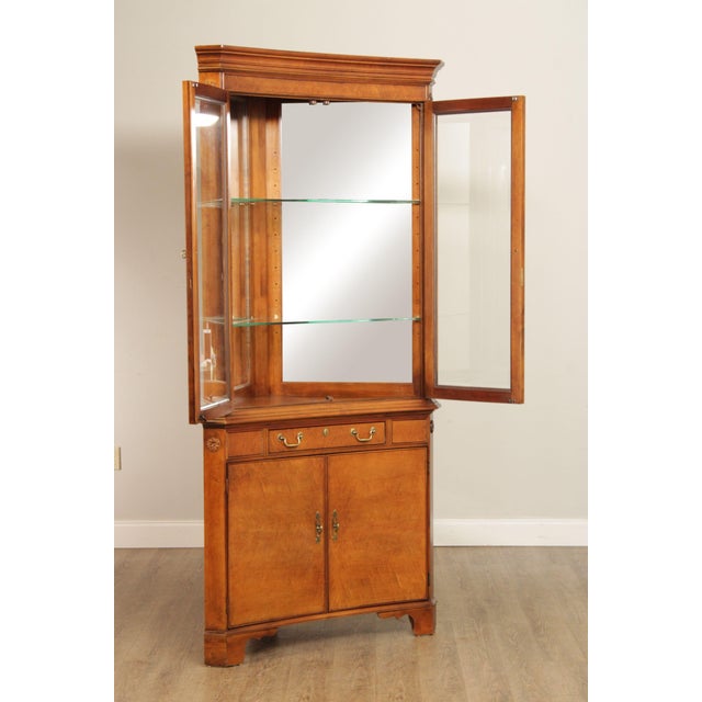 Jasper Large Cherry Corner Curio A Pair Chairish