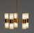 Brass and Art Glass Chandelier attributed to Hans-Agne Jakobsson for Markaryd, Sweden, 1960s For Sale - Image 3 of 6