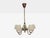 1950s Nordiska Kompaniet, Chandelier, Green Lacquered Wood, Brass For Sale - Image 4 of 13