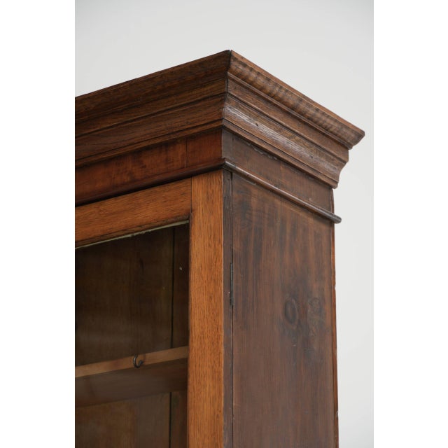 Wood Antique 19th Century Oak Buffet Bookcase with Glass For Sale - Image 7 of 15