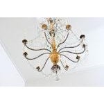 Wood Italian 18th Century Massive Giltwood and Crystal Chandelier For Sale - Image 7 of 10