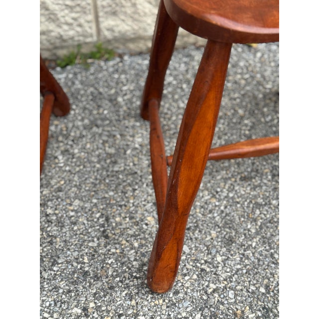Pair of Mid-Century Cushman-Style Solid Wood Side Chairs For Sale - Image 12 of 12