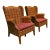 Late 20th Century Pair of Palecek Woven Rattan Wingback Lounge Chairs With Rolled Arms For Sale