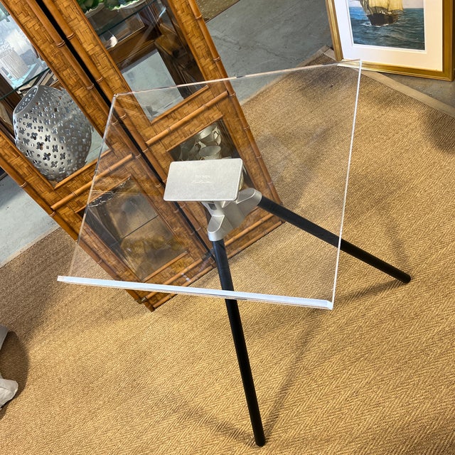 Black Taschen Marc Newson Lucite Tripod Book Stand For Sale - Image 8 of 12