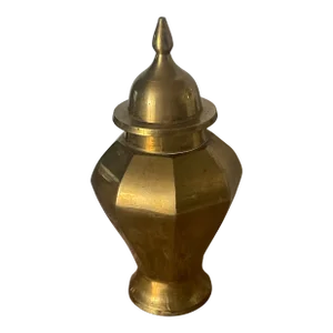 Polished Brass Lidded Urn