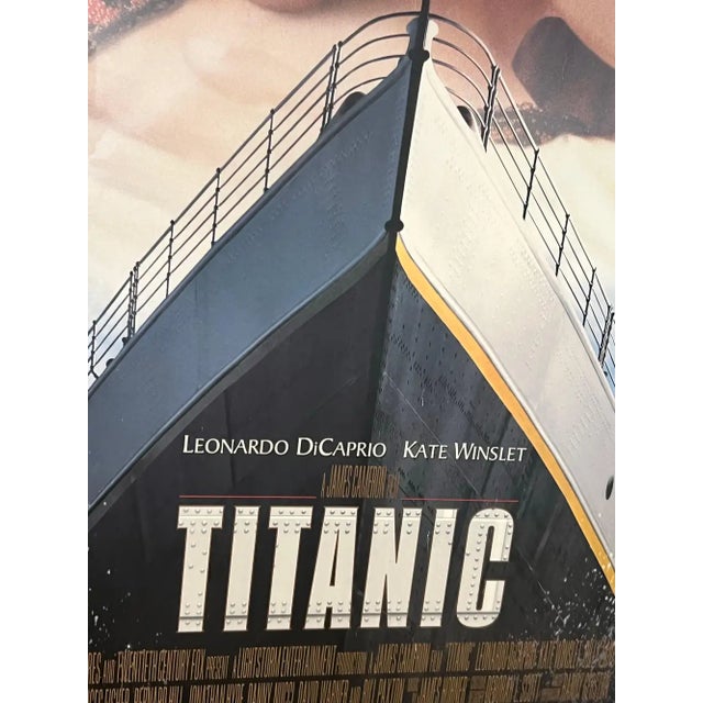 1990s Titanic 1997 Original Movie Poster, Leonardo DiCaprio Kate Winslet, Framed 1997 For Sale - Image 5 of 14