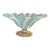 Murano Latticino Dish in Turquoise and White For Sale
