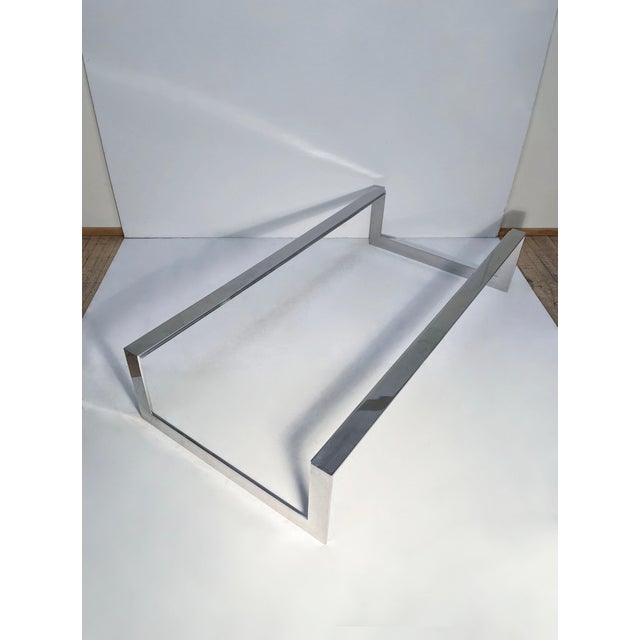 Postmodern Monumental Post Modern Steel Coffee Table by Leon Rosen for Pace For Sale - Image 3 of 4