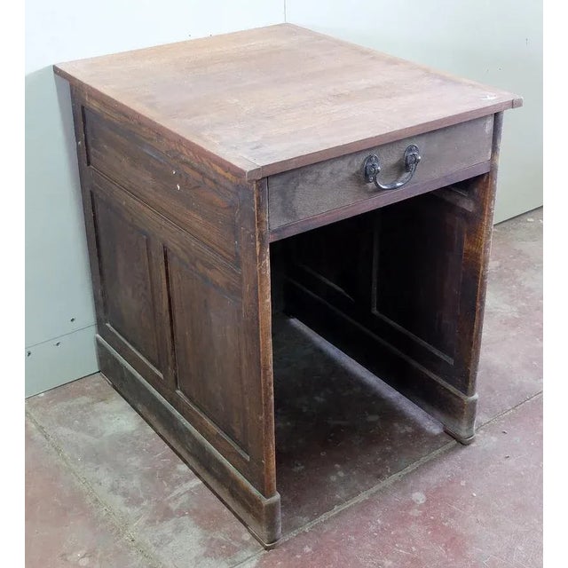 Vintage Italian Chestnut Desk, 1920s, in Worn conditions. Designed 1920 to 1949